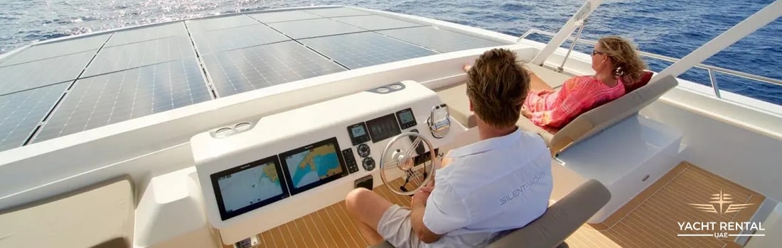 People relaxing on yacht