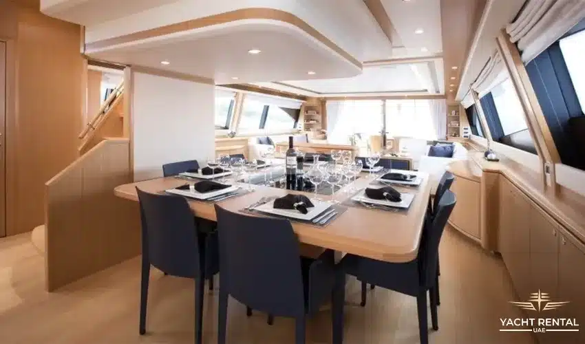 Dot Calm yacht interior