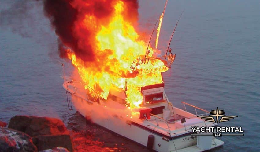 What Should You Do If a Fire Breaks Out in the Front of Your Boat