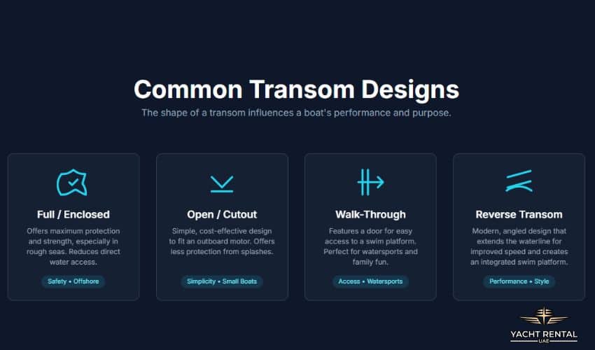 Common transom designs