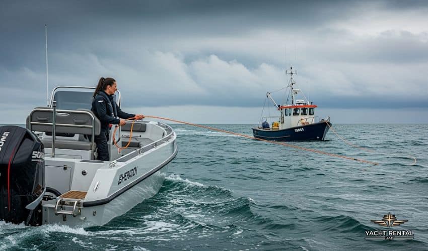 What is the Primary Responsibility for a Vessel Operator Assisting a Boat in Distress